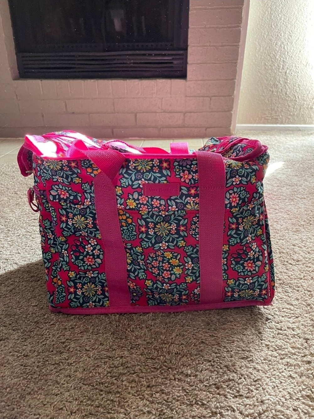 Vera Bradley Pink Floral Insulated Cooler Bag